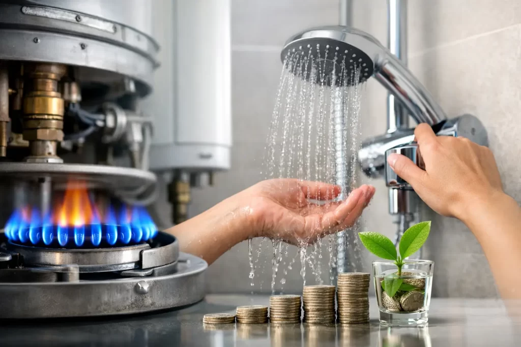Ahorrar gas con agua caliente sí es posible