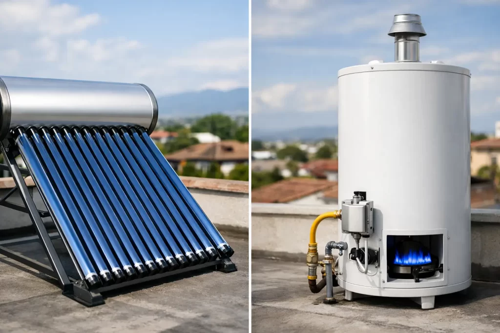 Calentador solar vs gas: cuál conviene más
