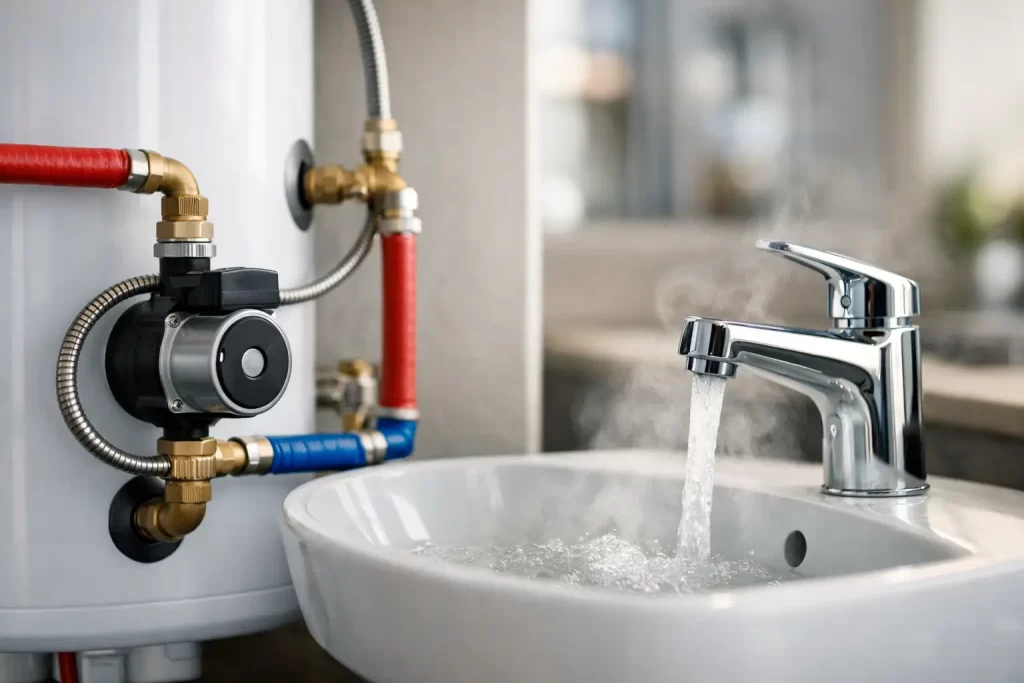 Recirculación forzada agua caliente: cuándo conviene