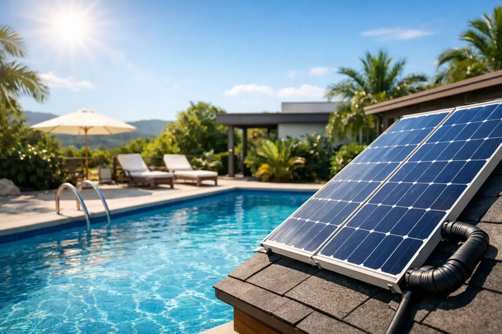 Cómo climatizar piscina con energía solar