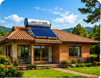 Sistema solar térmico para agua caliente en finca o casa campestre