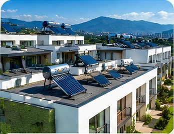 Proyecto residencial de energía solar térmica para producción de agua caliente