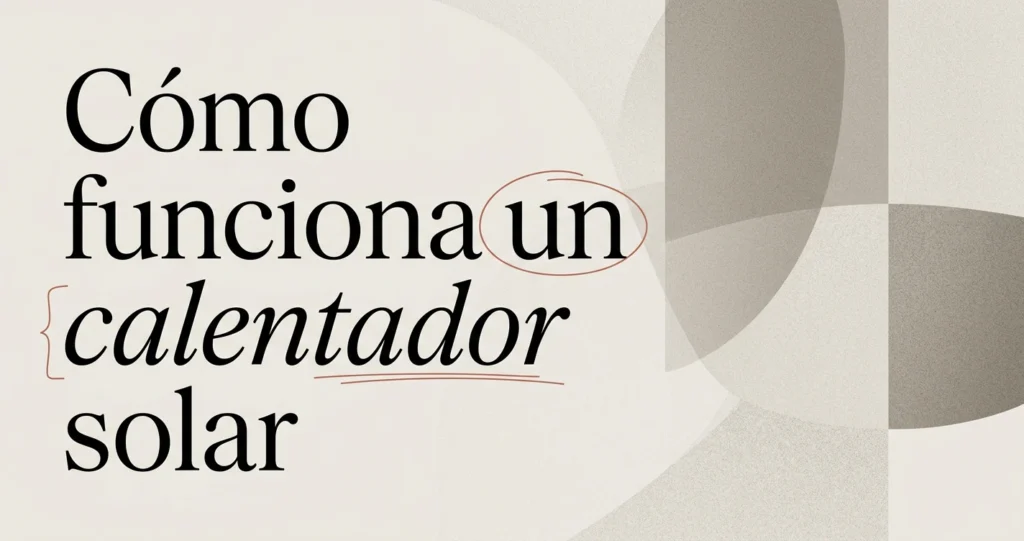 ¿Cómo funciona un calentador solar de agua?